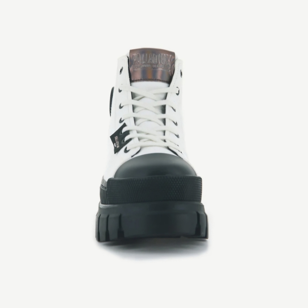 Palladium SIZE 8.5 White and Black REVOLT Platform Sneakers, New In Box - Picture 3 of 8